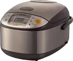 Zojirushi - 1 L Microcomputer Rice Cooker &amp; Warmer with Basket - NS-TSC10XJ