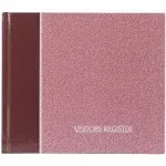 Rediform Visitor Register Book Hardcover Burgundy