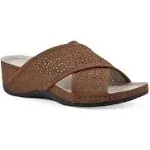 Cliffs by White Mountain Collet Women's Wedge Sandals, Size: 7.5, Brown Nubuck