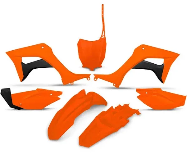 UFO Plastic Body Kit Fluorescent Orange/Black for 2019-2022 Honda CRF110F