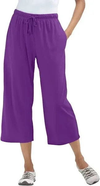 Woman Within Women's Plus Size Sport Knit Capri Pant