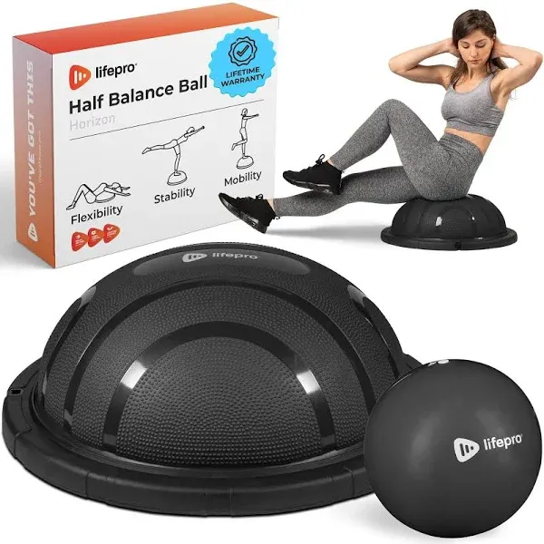 Lifepro Half Balance Ball Trainer - Stability Ball for Full Body Workout & Physical Therapy Exercise - Blue