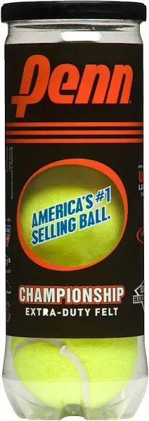 Penn High Altitude Tennis Balls Championship – 6 Pack 18 Balls Yellow - USTA & ITF Approved - Official Ball of The United States Tennis Association Leagues - Natural Rubber for consistent Play