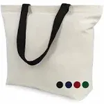 TOPDesign 2 | 6 | 12 Pack Canvas Tote Bags with Magnetic Snap, Reusable Grocery Shopping Bags, DIY Your Creative Designs (pack of 2)