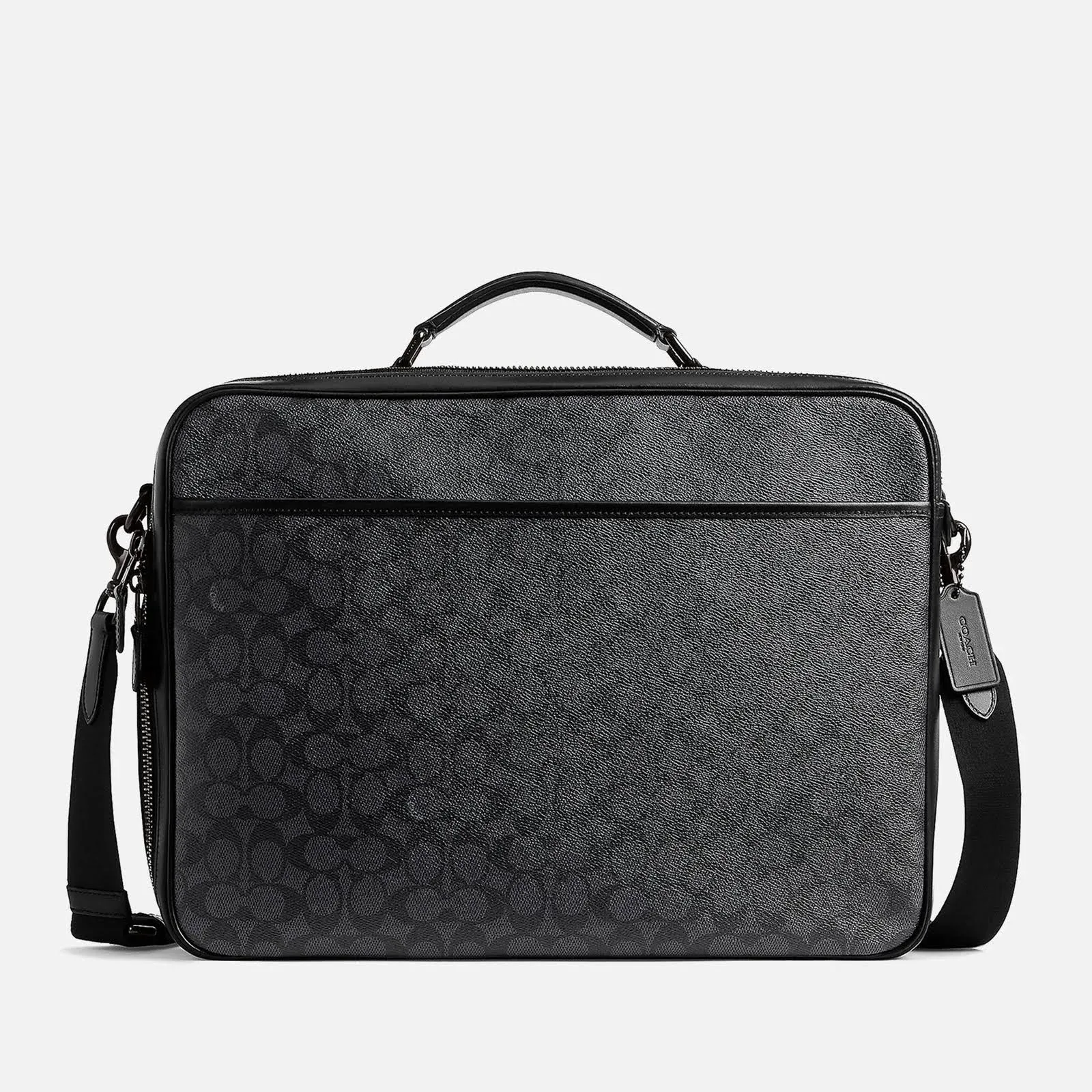 Coach Gotham Convertible Brief in Signature Canvas Black One Size