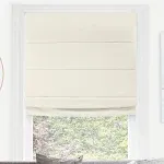 Chicology Blackout Cordless Roman Shades, Del Mar Moon Shell, 23x64