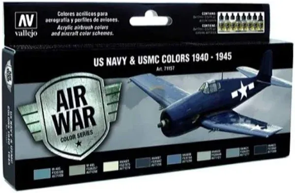 Acrylicos Vallejo Model Air US Navy & USMC Colors 1940 1945 Paint Set