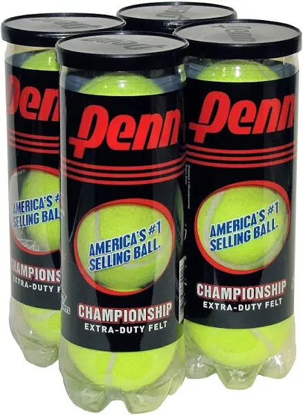 Penn Championship Tennis Balls-Extra Duty Felt Pressurized Tennis Balls, Select.