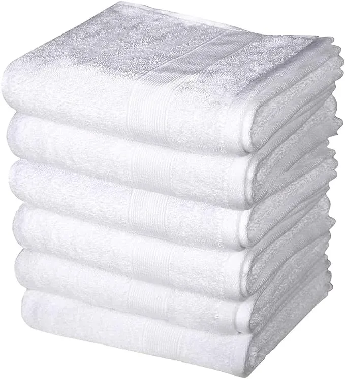 RAJRANG Bulk Hand Towels for Bathroom Highly Absorbent and Soft Cotton Salon Towel Navy Blue Set of 12, 28x16 Inches