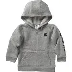 Carhartt Long-Sleeve Half-Zip Sweatshirt, Grey Heather, 6M