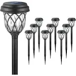 Solar Lights Outdoor Garden Pathway Solar Powered Yard Lights (10-Pack)