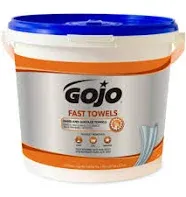 GOJO 629902CT FAST TOWELS Hand Cleaning Towels, 9 x 10, White, 225/Bucket, 2 Buckets/Carton