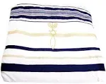 HolyLandMarket Mens Messianic Shawl / Tallit - The Messiah Tallit Navy Blue /