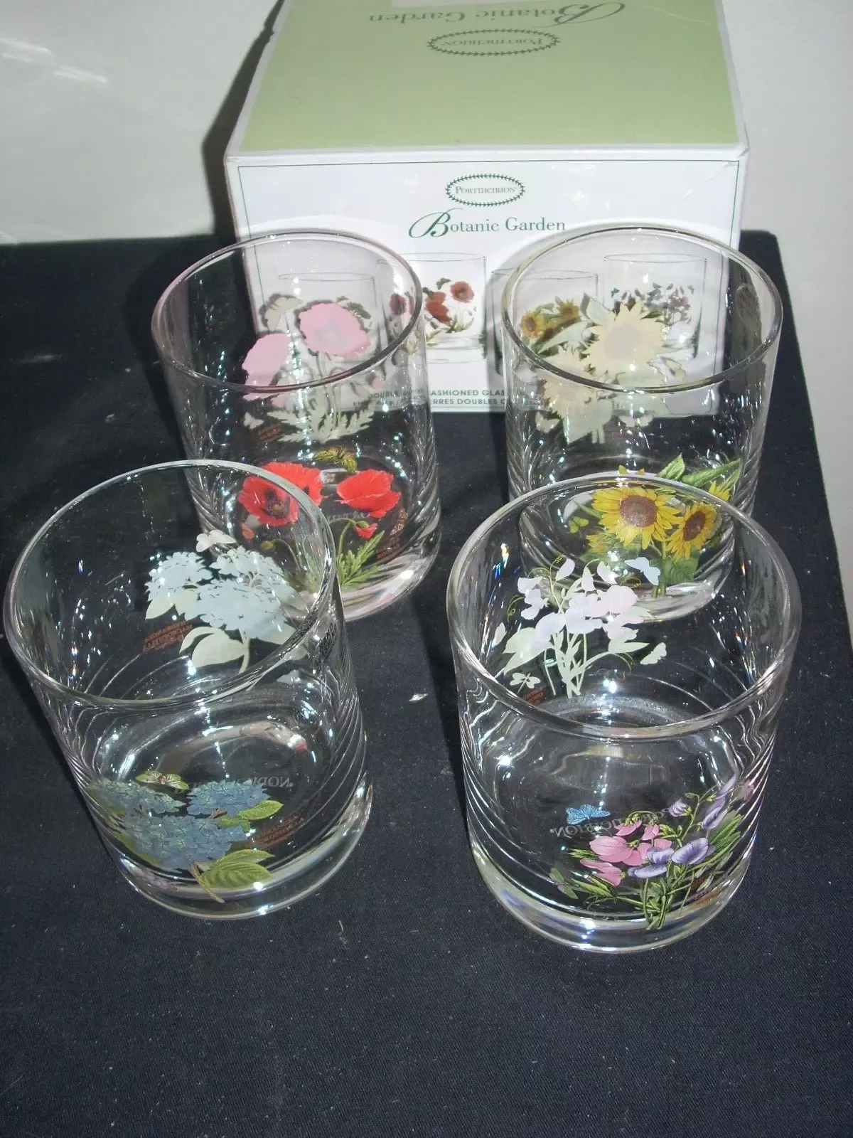 Portmeirion Botanic Garden Double Old Fashioned Glasses, Set of 4 - Assorted New