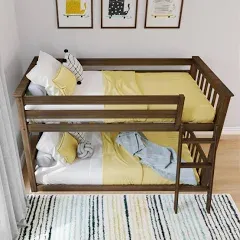 Max &amp; Lily Twin over Twin Low Bunk Bed