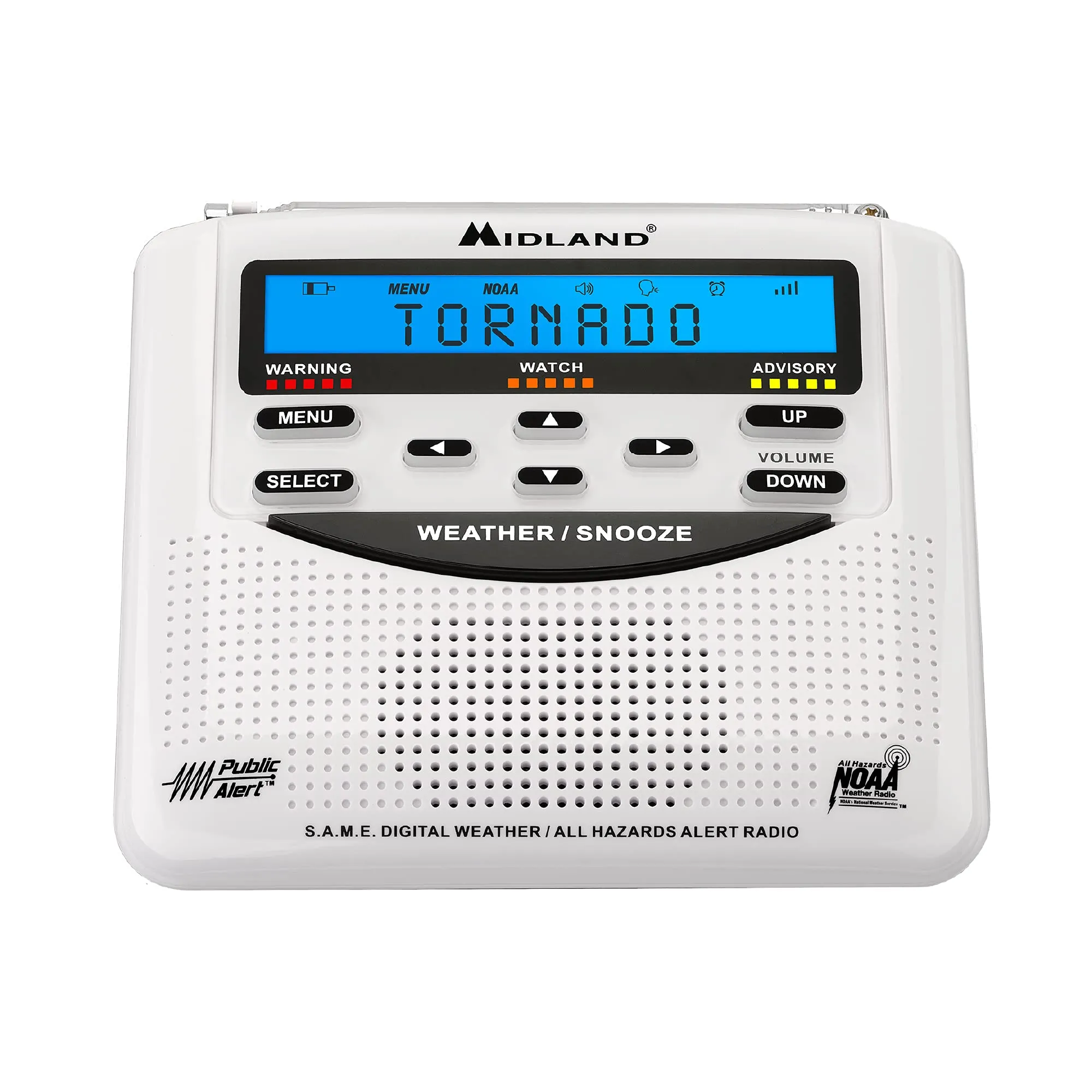 Midland All Hazards Alert Weather Radio NOAA Tornado Warning WR-100B New