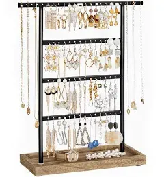 SONGMICS 4-Tier Jewelry Stand with Tray