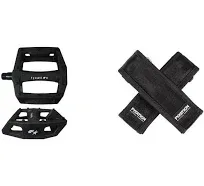 Fyxation Gates Pedal Strap Kit with Pink Pedal and Black Straps