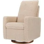 Cali Pillowback Swivel Glider Babyletto Ivory Boucle/Gold Base