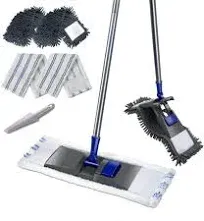 MASTERTOP Professional Microfiber Mop and Broom and Dustpan Set