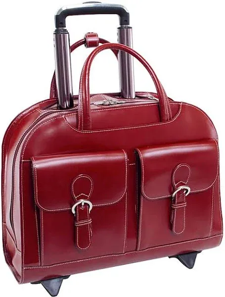 McKlein DAVIS 96186A - Red - Wheeled Ladies Laptop Case