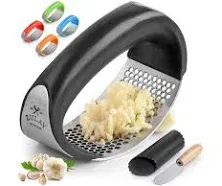 Zulay Stainless Steel Garlic Press Rocker Set - Premium Garlic Mincer 