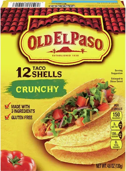 Old El Paso Gluten Free Crunchy Taco Shells - 12pk/4.6oz OF PACK 2