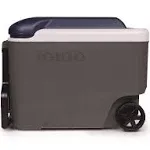 Igloo 34484 MaxCold Durable Reinforced Ultratherm Blue Roller Cooler 40 qt.