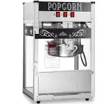 Olde Midway Commercial Popcorn Machine Maker Popper with 8-Ounce Kettle - Black