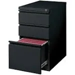 MyOfficeInnova<wbr/>tions 3-Drawer Vertical File Cabinet Locking Letter Black 19.88&#034;D