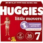 Huggies Little Movers Diapers, Size 7 (36 ct)