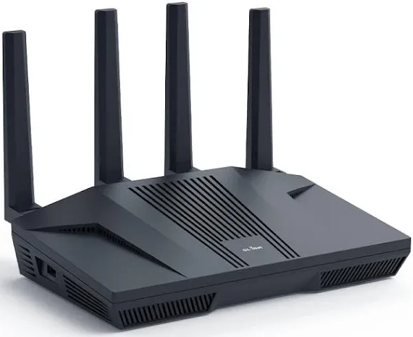 GL.iNet GL-MT6000(Flint 2) router Wi-Fi 6 | Router Wi-Fi do gier | 2 porty Multi-Gig 2,5G + 4 porty Ethernet 1G | Łączność urządzeń masowych | Szybki OpenVpn i WireGuard | 802.11ax