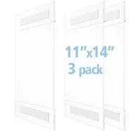 Acrylic Sign Holder 11x14 - Wall Mount Sign Holder with 3M Tape Adhesive, Off...