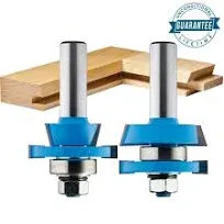 Shaker Rail and Stile Router Bits 1/2 Shank (Set of 2) – Precision Balanced Bit