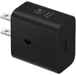 Samsung 25W Wall Charger Power Adapter with Cable, Super Fast Charging, Compact Design, Compatible with Galaxy and USB Type C Devices, International