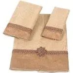 Avanti Linens - 3pc Towel Set, Soft & Adsorbent Cotton Towels (Braided Medallion Collection)