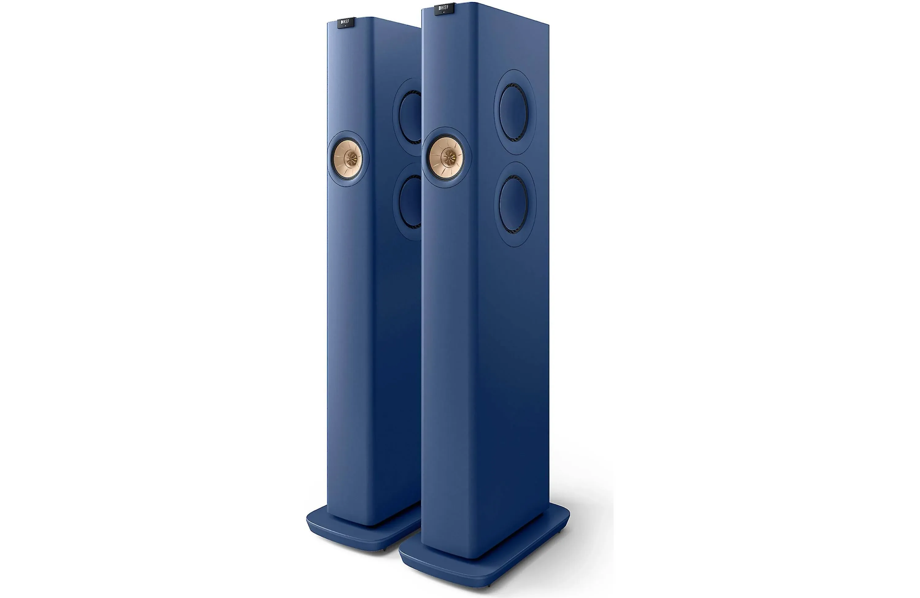 KEF - LS60 Wireless Floorstanding Speakers Pair - Royal Blue