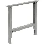 Adjustable Height Steel C-Channel Leg for Workbench, 36"D, Gray, Each Global Industrial