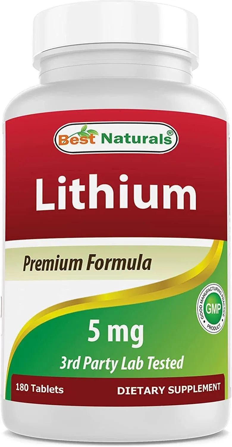 Best Naturals Lithium Orotate 5 mg - 180 Tablets