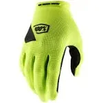 100% RIDECAMP Men's Motocross & Mountain Biking Gloves - Lightweight MTB & Dirt Bike Riding Protective Gear (MD - FLUO YELLOW)