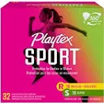 Playtex Sport Tampons Multi-Pack - Regular & Super Absorbency 32 ct