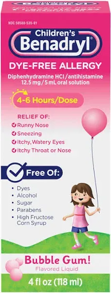 Benadryl Children's Dye-Free Allergy Liquid