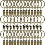 40 Pack Curtain Rings with Clips, Drapery Clips with Rings, Hangers Drapes Rings