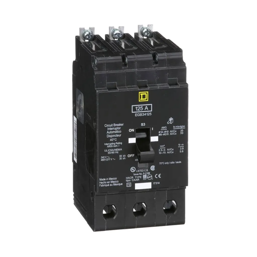 Square D EGB34125 3 Pole Circuit Breaker