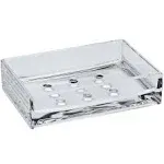 Fox Valley Traders Rectangular Clear Acrylic Soap Dish