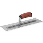 Marshalltown Finishing Trowel, 14 by 3 Inch, Perfect for Spackling, Sheetrock, Stucco, Concrete, EIFS and More, DuraSoft Curved Handle, High Carbon Steel Blade, Xtralite Mounting, MXS57D