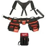 Tool Belts,Tool & Equipment Belts, Belts & Pouches,Tool Bags, Fits for Milwaukee 48-22-8120 30-53-Inch 24-Pocket Suspension Rig Contractor Work Belt Various Styles Available, Black,red