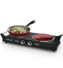 Hot Plate, Techwood 1800W Electric Stove, Countertop Double 