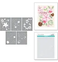 Spellbinders  -  STENCILS  -  CHRISTMAS FLORALS - STN-066