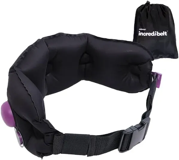 Cabeau Incredi-Belt Inflatable Lumbar Support Belt for Back Pain, One Size, Black